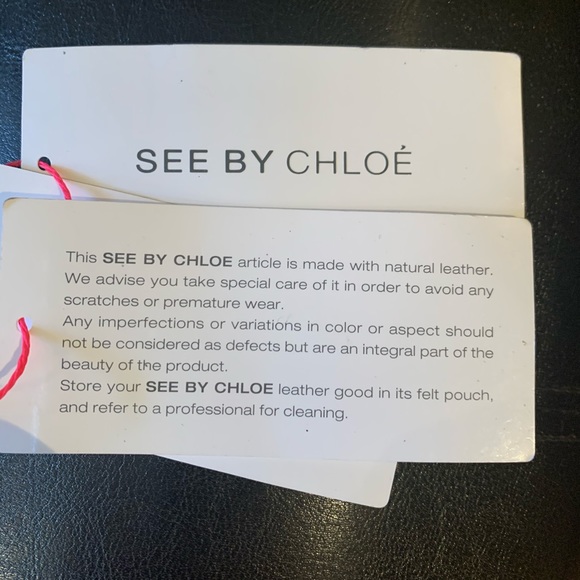 SEE BY CHLOE - Black Leather & Suede Handbag - Picture 7 of 7